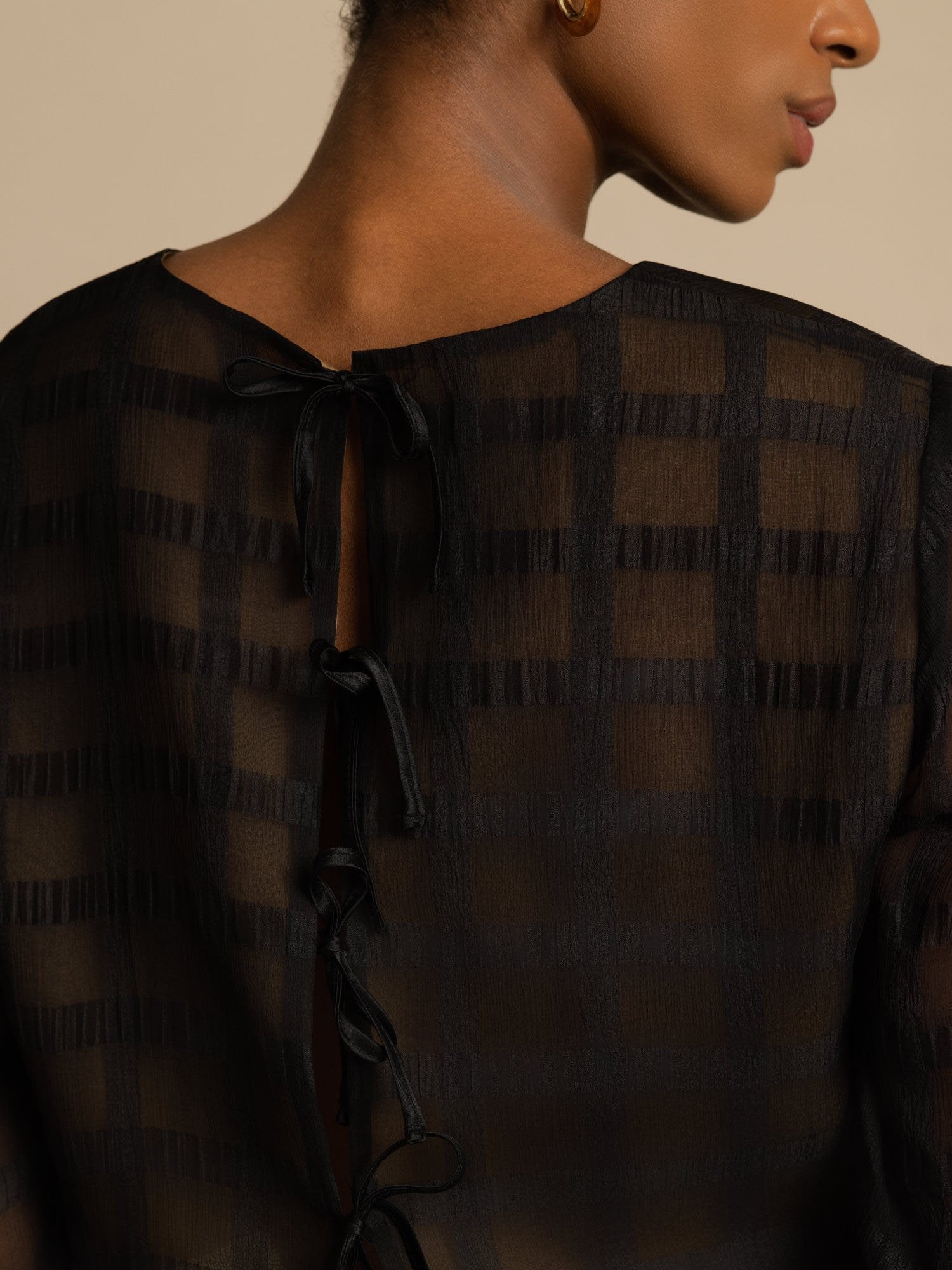 [Svart] SilkSilky-SE Rent Silke Lång Ärm Rund Halsringning Women''s Outfit Sets 004