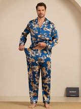 [Navy Drake] SilkSilky-SE Long Sleeve Notchkrage Herr Pyjama 006