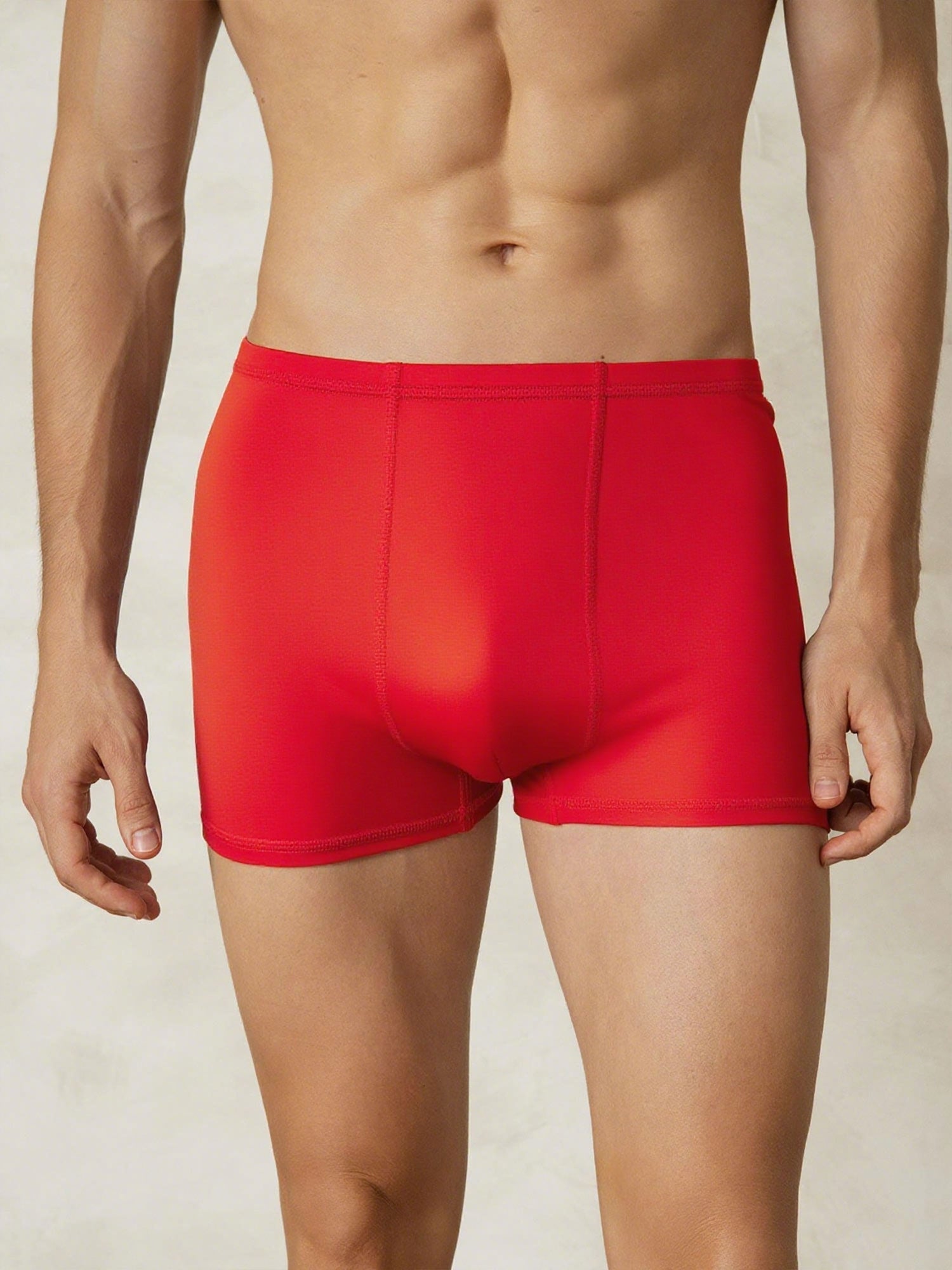 [Röd] SilkSilky-SE Silke Stickad Mens Underwear 001