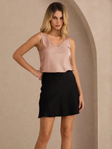 [Toscana] SilkSilky-SE Sleeveless V Neck Cami Toppar 005