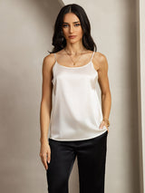 [Ljusgrå] SilkSilky-SE Spaghetti Strap Cami Toppar 004