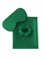 [Mörkgrön] SilkSilky-SE 19Momme Rent Silke Pillowcase Set 001