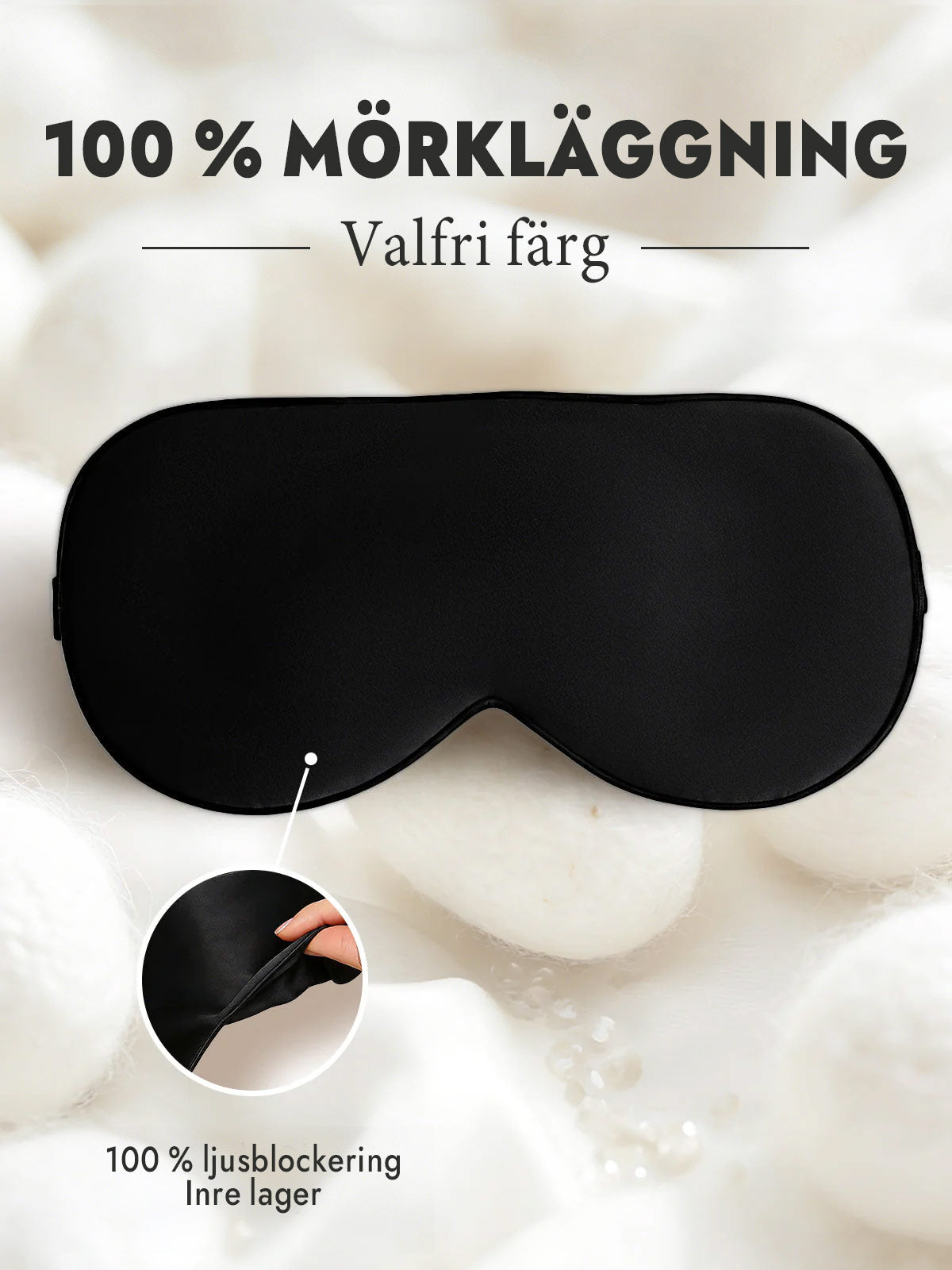 [Svart] SilkSilky-SE Ögonmask 001