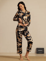 [Svart Drake] SilkSilky-SE Long Sleeve Lapel Collar Dam Pyjama 003