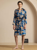 [Navy Drake] SilkSilky-SE Long Sleeve Herr Morgonrock 007