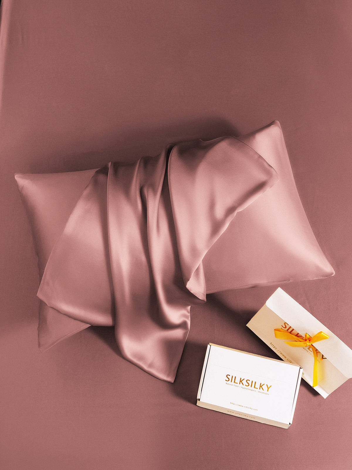 [Blek Mauve] SilkSilky-SE 22Momme Rent Silke Pillowcase 006