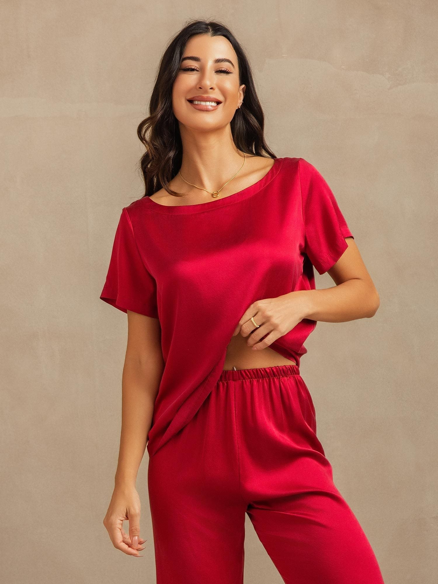 [Vin] SilkSilky-SE 19Momme Silke Womens Pajamas 008