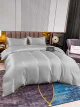 [Silver] SilkSilky-SE 22Momme Rent Silke Bedding Set 004,