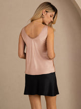 [Toscana] SilkSilky-SE Sleeveless V Neck Cami Toppar 002
