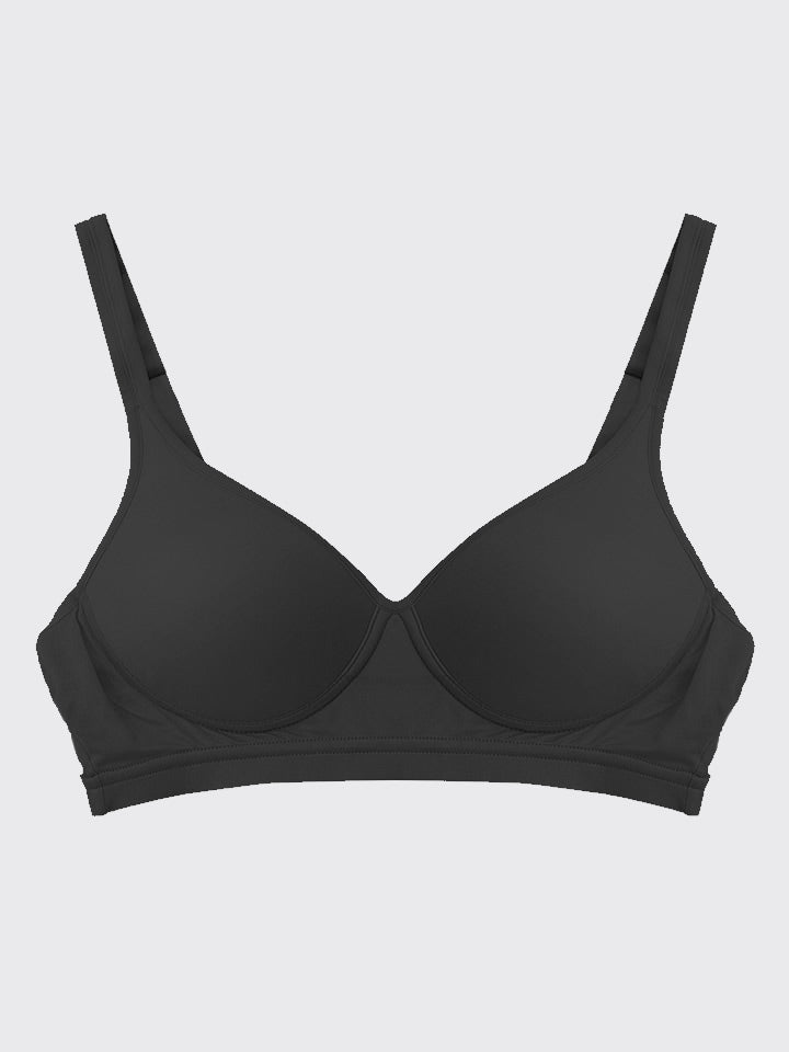 [Svart] SilkSilky-SE Silke Stickad Bra 001