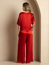 [Vin] SilkSilky-SE Half Sleeve Round Neck Dam Pyjama 002