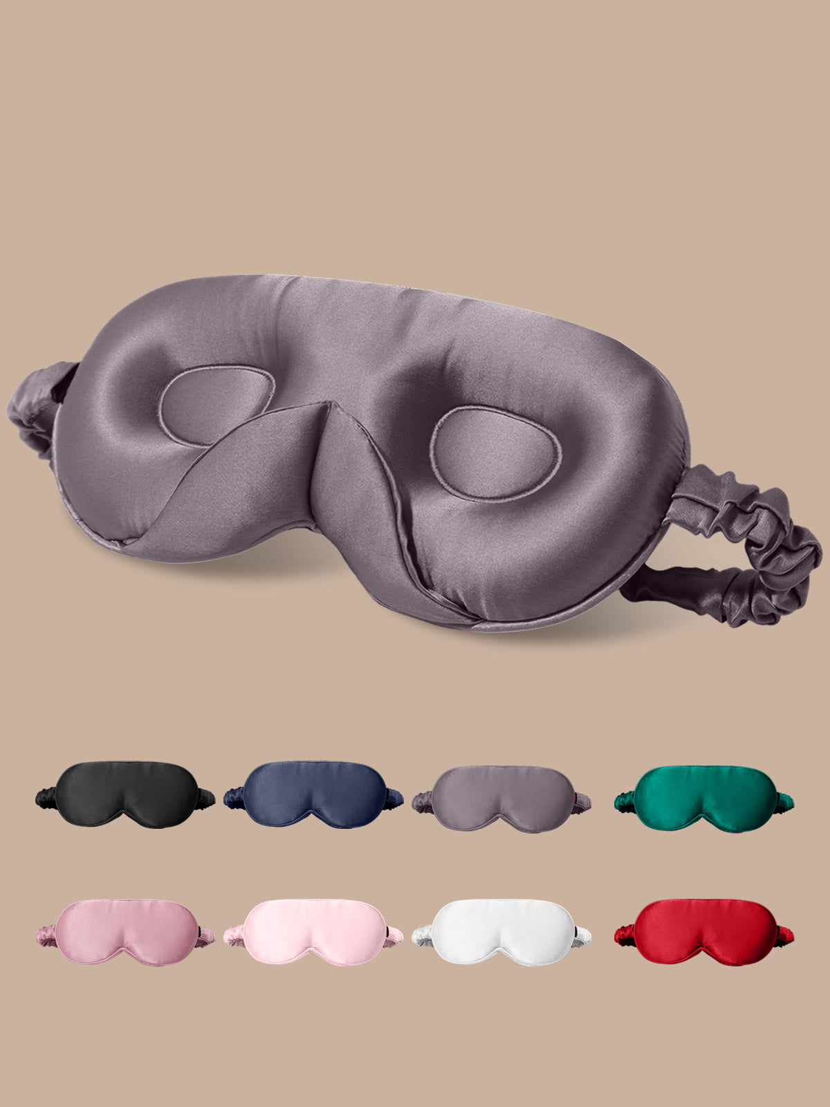 [Mörkgrå] SilkSilky-SE Rent Silke Eye Mask 001
