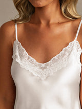 [Vit] SilkSilky-SE Spaghetti Strap V Neck Camisole Set 004