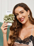 SilkSilky SE 19Momme Rent Silke Scrunchie Mintgrön 002