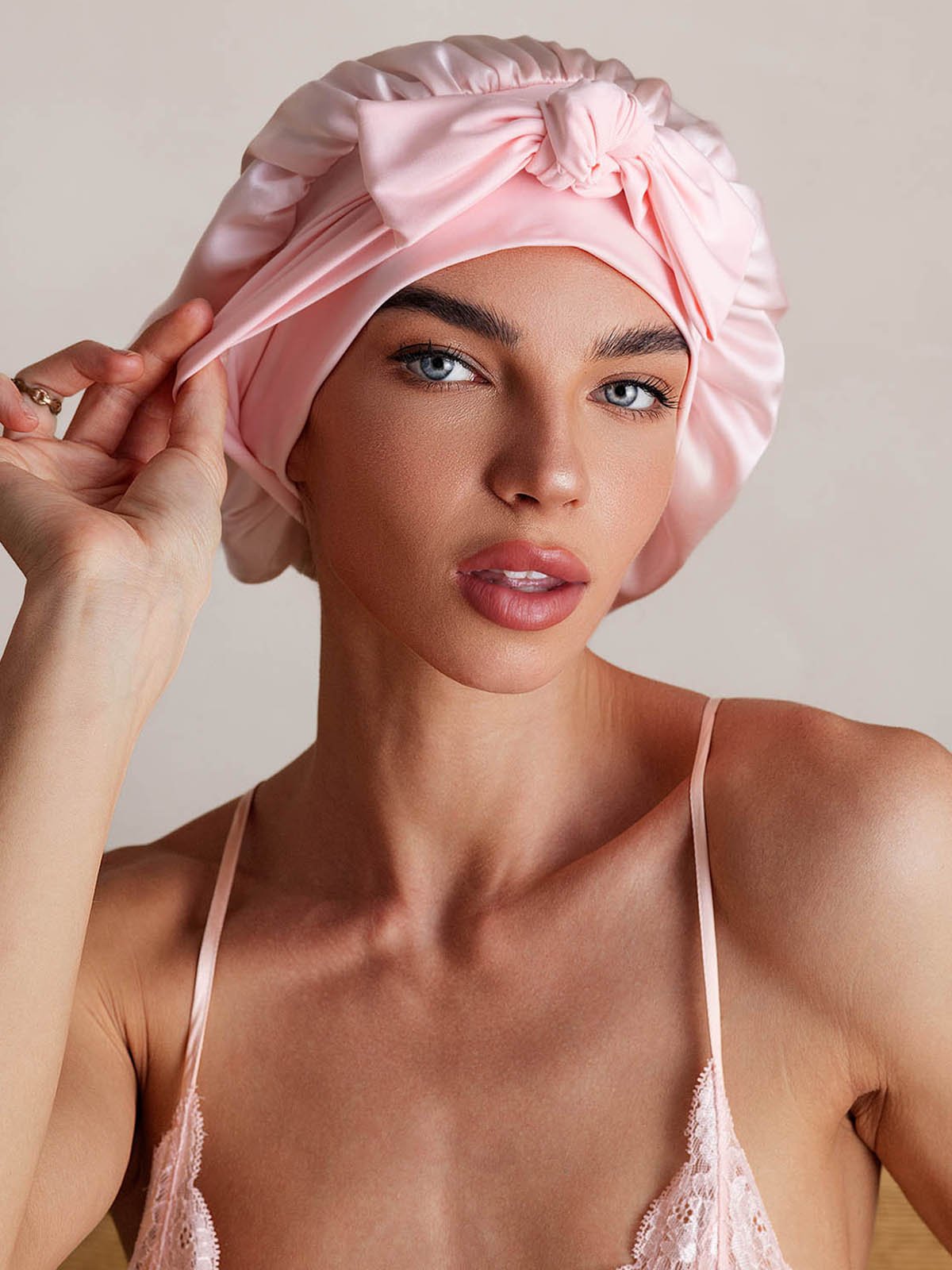 SilkSilky-SE Rent Silke Sleep Cap Ljusrosa 003