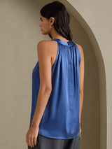 [Äkta Petrol] SilkSilky-SE Sleeveless Halter Dam T-Shirt 002