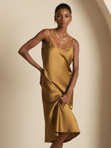 [Brun] SilkSilky-SE Spaghetti Strap Dress 006