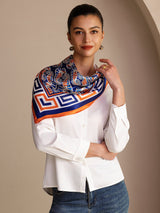 [Marinblå Sjöhäst] SilkSilky-SE Scarf 002