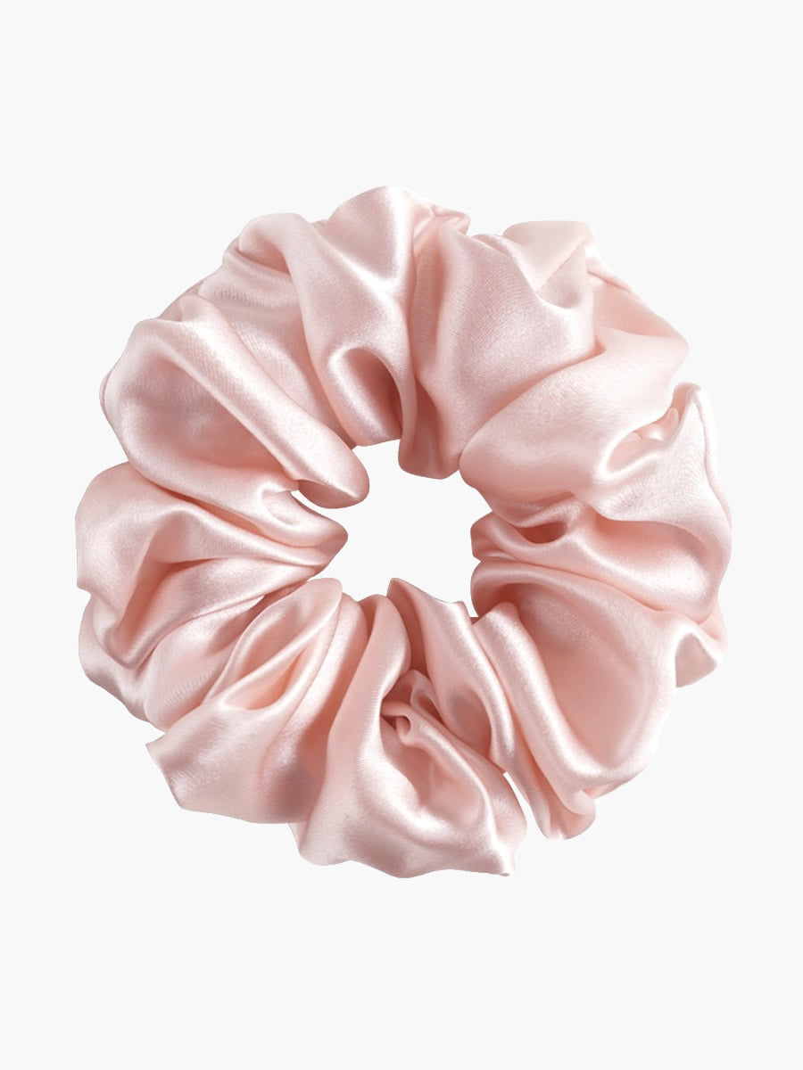 SilkSilky-SE 19Momme Rent Silke Scrunchie Ljusrosa 004