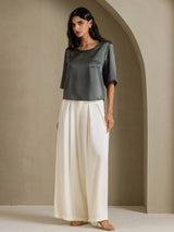 [Mörkgrå] SilkSilky-SE Half Sleeve Dam T-Shirt 007