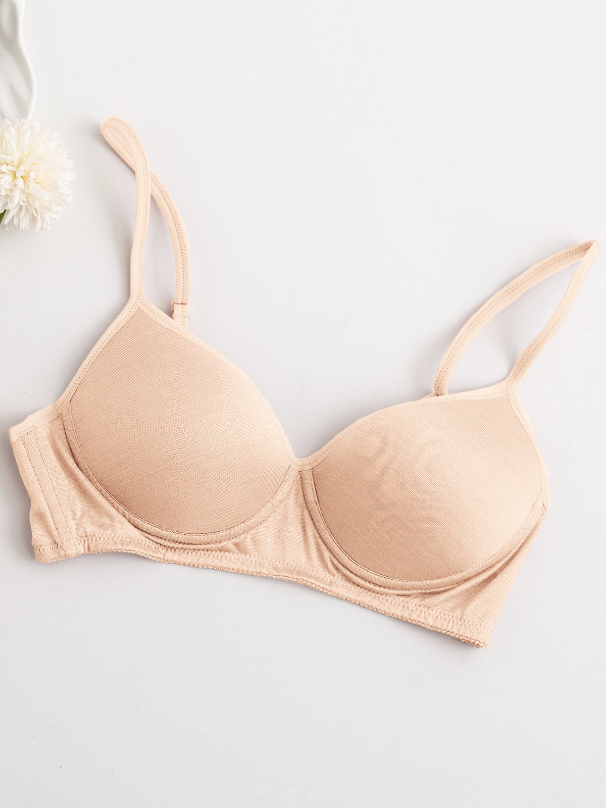 [Ljusgul] SilkSilky-SE Silke Stickad Bra 005