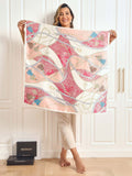 SilkSilky SE Rent Silke Scarf Rosa 004