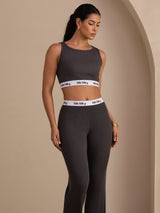 [Grå] SilkSilky-SE Sleeveless Crew Neck Women's Outfit Sets 003