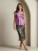 [Mörklila] SilkSilky-SE Sleeveless Cami Toppar 008