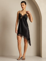 [Svart] SilkSilky-SE Rent Silke Dress 003
