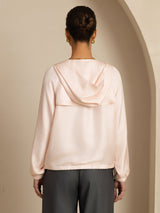 [Rosa] SilkSilky-SE Lång Ärm Hög Hals Dam Ytterkläder 002