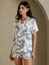 [Vit Giraff] SilkSilky-SE Short Sleeve Notch Collar Dam Pyjama 005
