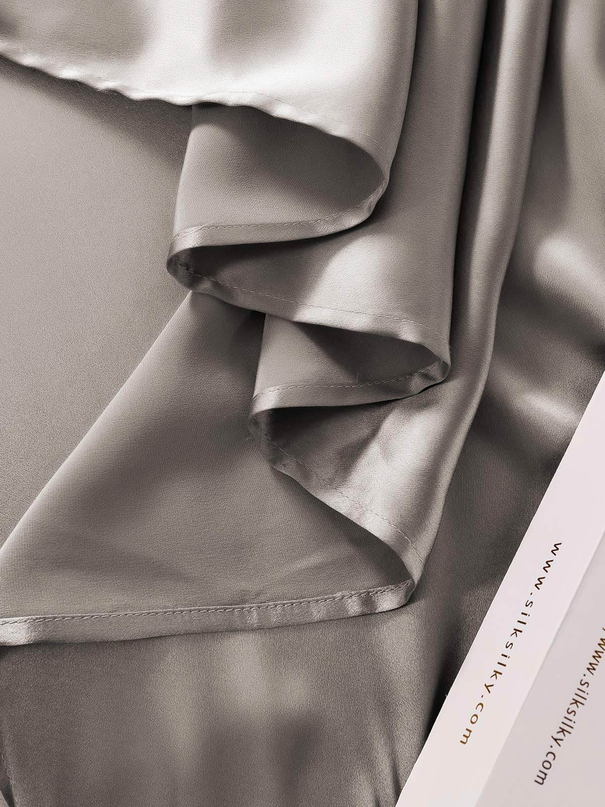 [Grå] SilkSilky-SE 25Momme Rent Silke Bedding Set 006