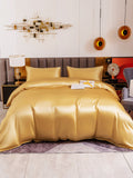 SilkSilky SE 19Momme Rent Silke Bedding Set Champagne 005