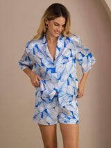 [Isblad] SilkSilky-SE Short Sleeve Notch Collar Dam Pyjama 003