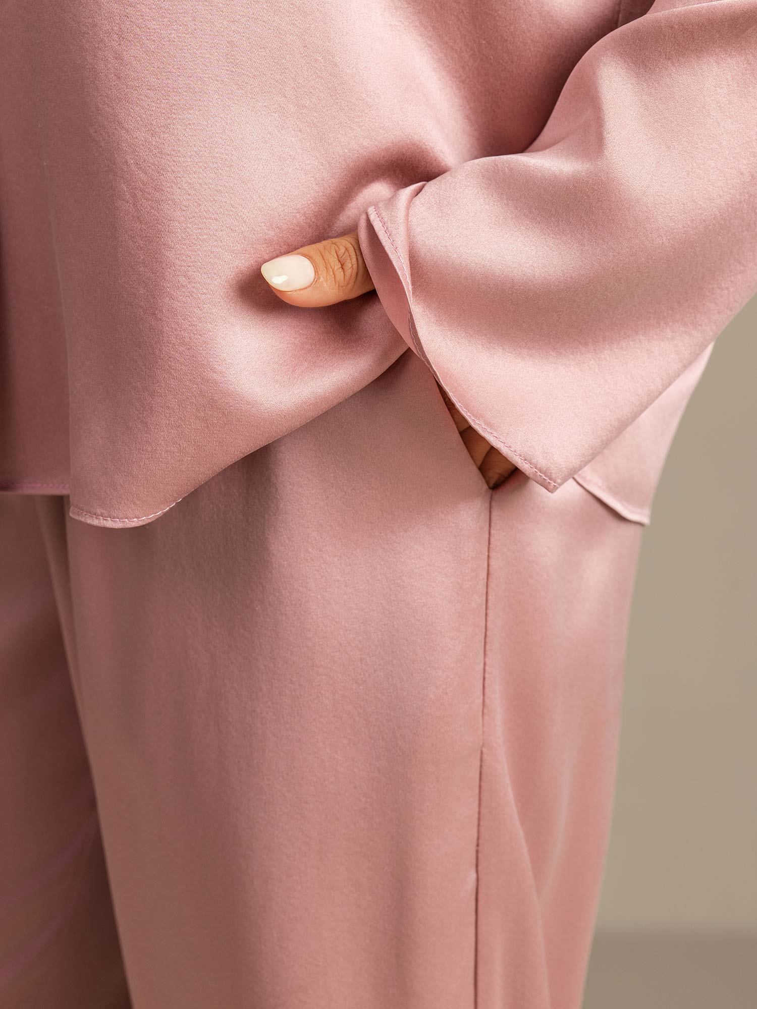 [Persikohud] SilkSilky-SE 19Momme Silke Skårad Dam Pyjama 004