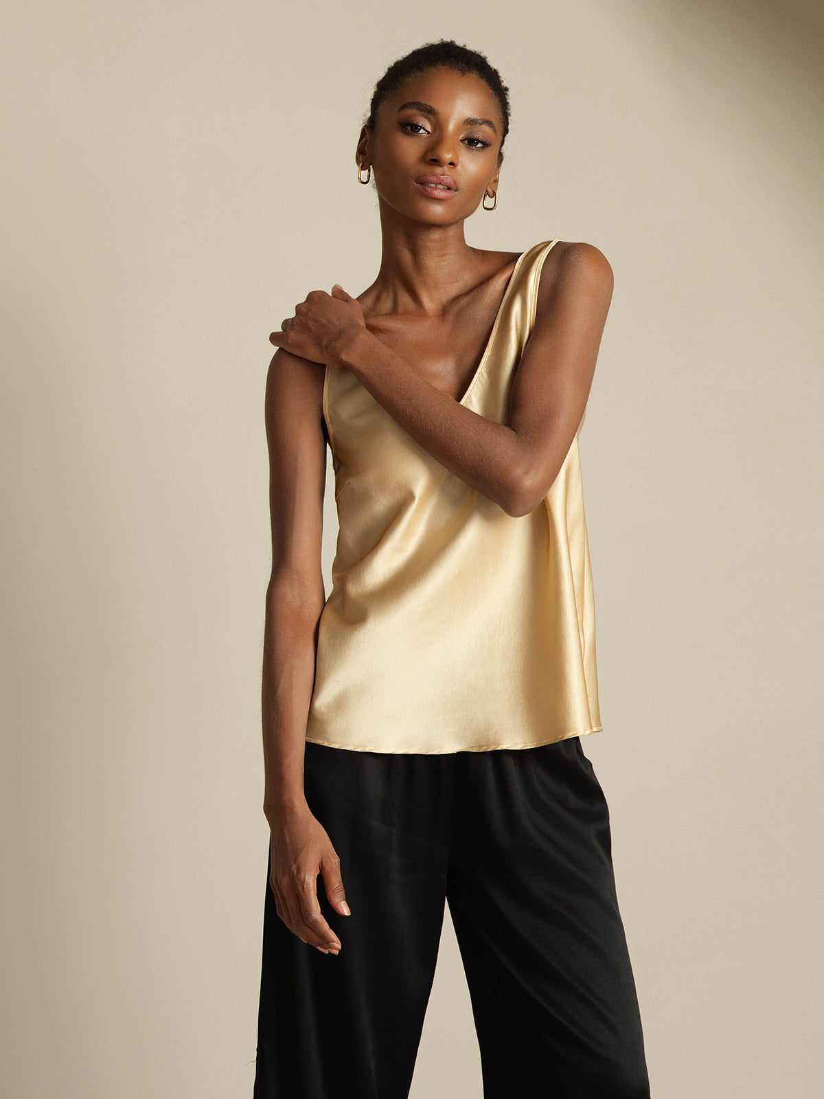 [Champagne] SilkSilky-SE 19Momme Silke Camisoles 007