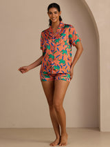 [Lerelefant] SilkSilky-SE Short Sleeve Lapel Collar Dam Pyjama 006