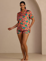 [Lerelefant] SilkSilky-SE Short Sleeve Lapel Collar Dam Pyjama 006