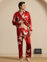 [Vin] SilkSilky-SE Long Sleeve Lapel Collar Herr Pyjama 005