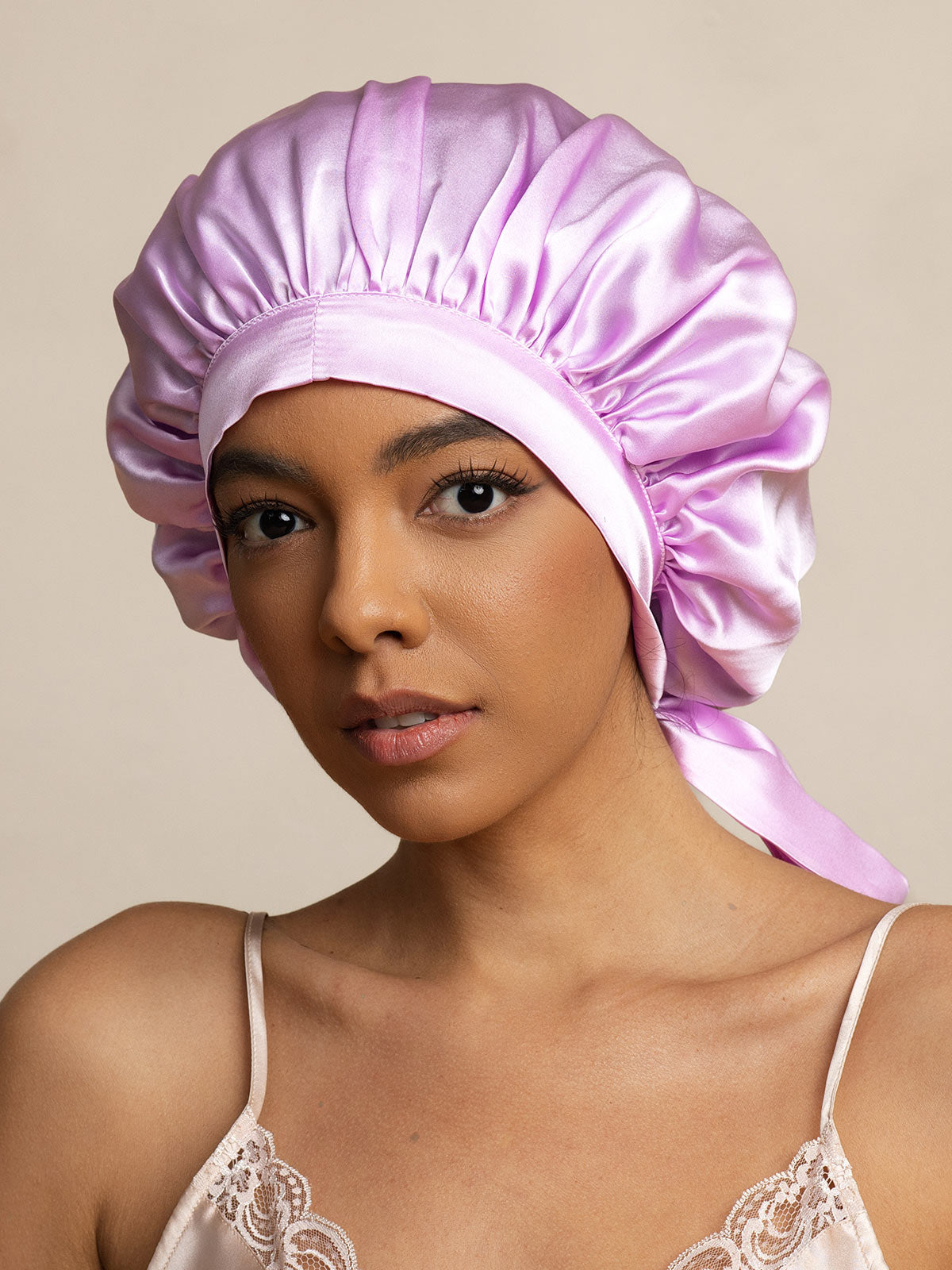 [Lavendel] SilkSilky-SE Rent Silke Sleep Cap 003
