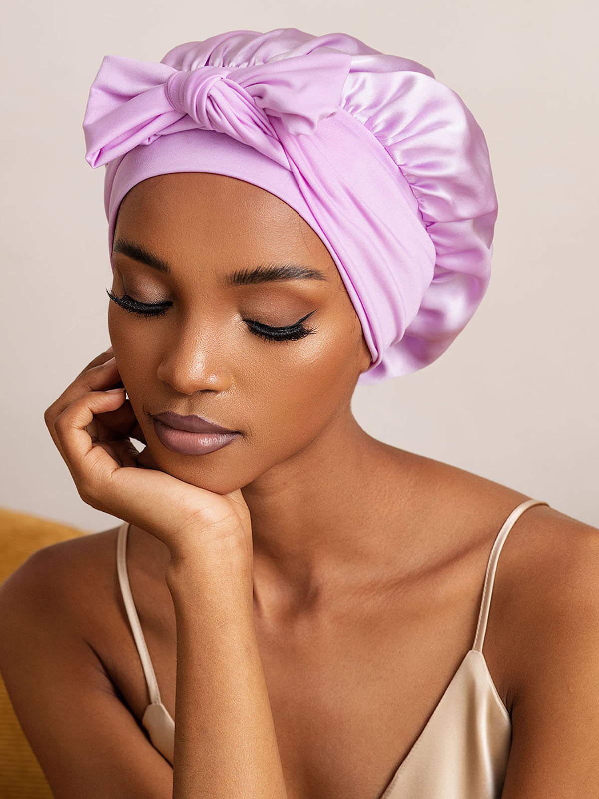 SilkSilky-SE Rent Silke Sleep Cap Lavendel 002