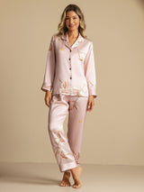 [Rosa] SilkSilky-SE Long Sleeve Lapel Collar Dam Pyjama 003