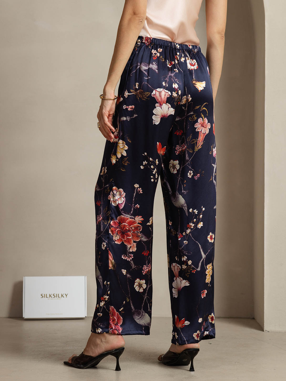 [Marin Blommor] SilkSilky-SE 19Momme Silke Womens Pants 002