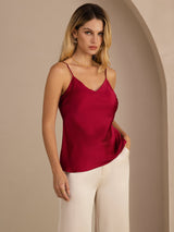 [Vin] SilkSilky-SE Spaghetti Strap V Neck Cami Toppar 001
