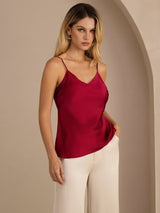 [Vin] SilkSilky-SE Spaghetti Strap V Neck Cami Toppar 001
