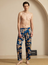 [Navy Drake] SilkSilky-SE Men's Sleep Shorts 006