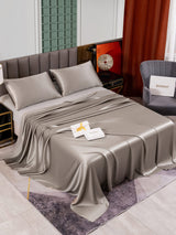 [Grå] SilkSilky-SE 25Momme Rent Silke Bedding Set 002