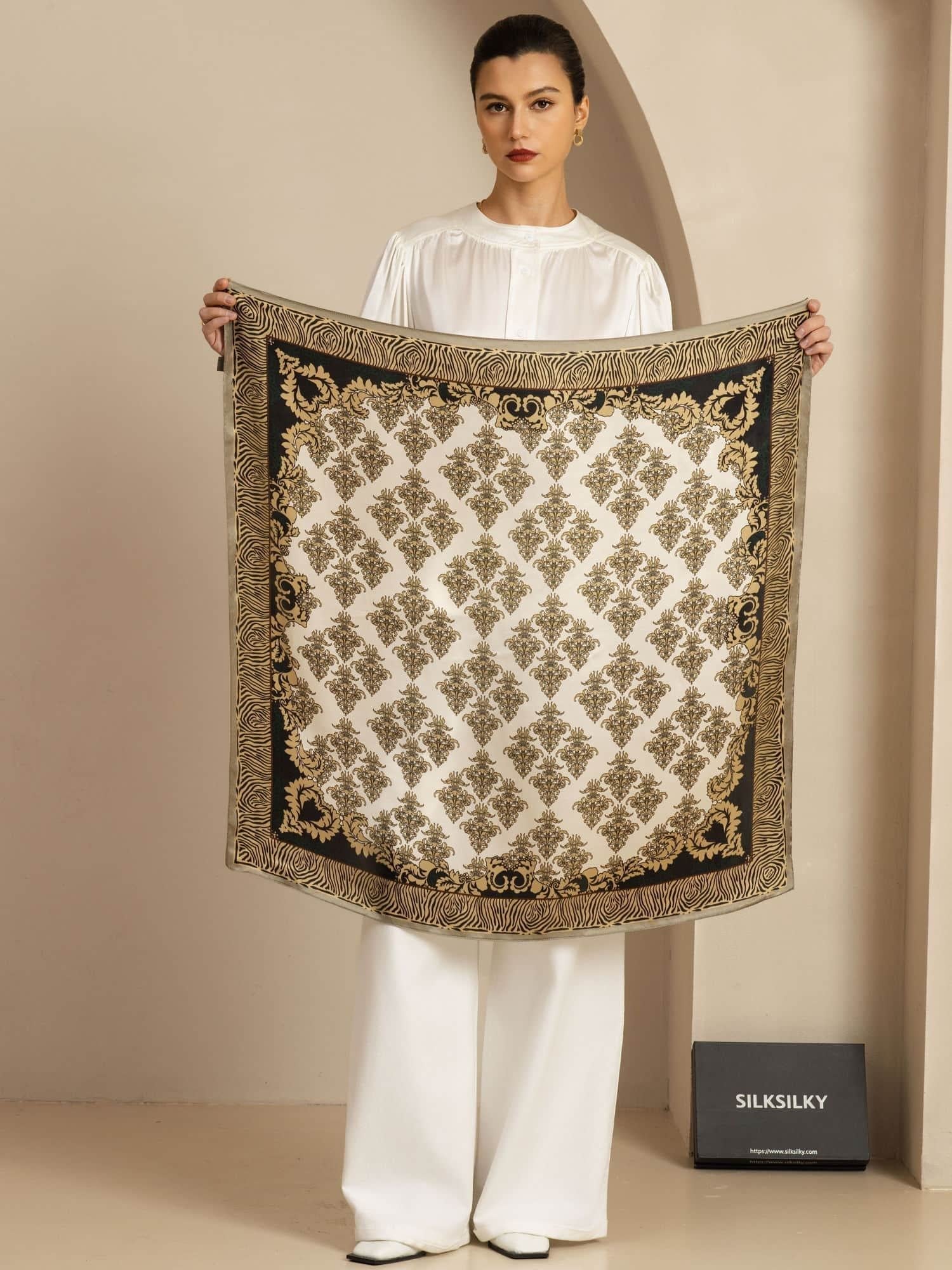 [P109] SilkSilky-SE Pure Silk Scarf 003