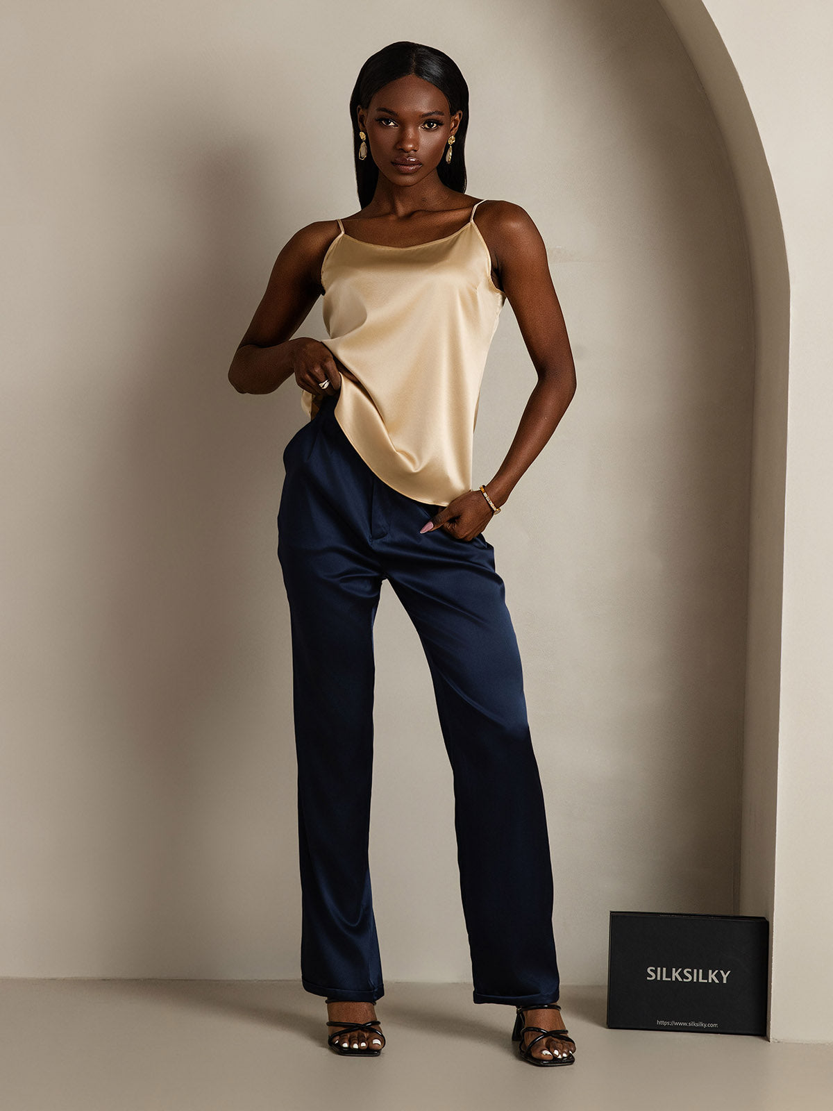 [Champagne] SilkSilky-SE 19Momme Silke Camisoles 007