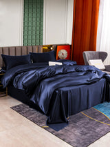 [Mörkblå] SilkSilky-SE 25Momme Rent Silke Bedding Set 002